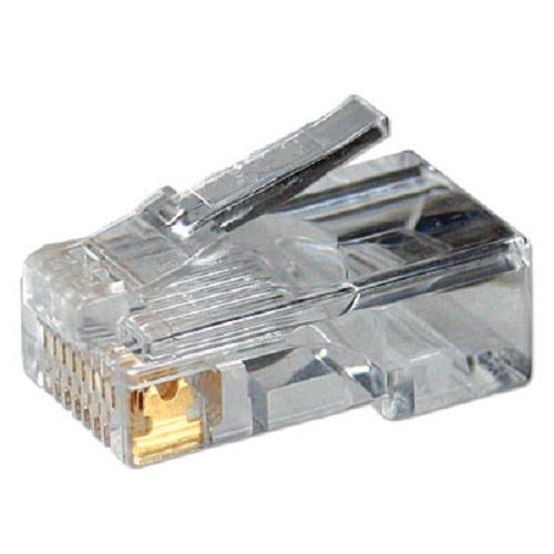 Logilink - MP0002 - CAT5e Modular PlugSuitable for 8P8C Round CablePlug unshieldedGold-plated contacts - Transparent