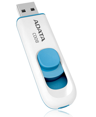 ADATA - C008 - 32 GB - USB 2.0 - White/Blue