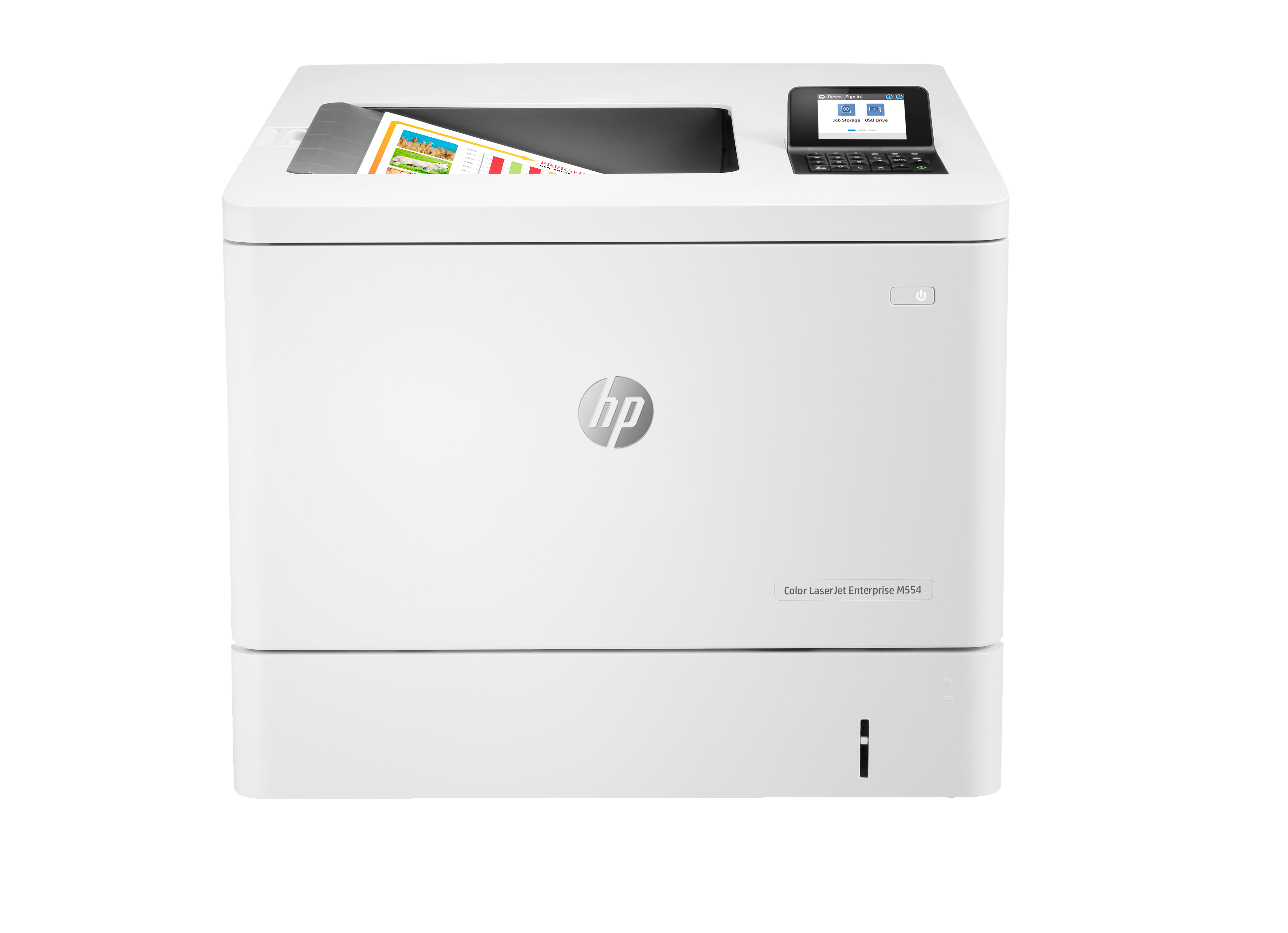 HP Color LaserJet Enterprise M554dn Printer - A4 Color Laser, Print, Auto-Duplex A4/A5/B5, LAN, 33ppm, 2000-8500 pages per month