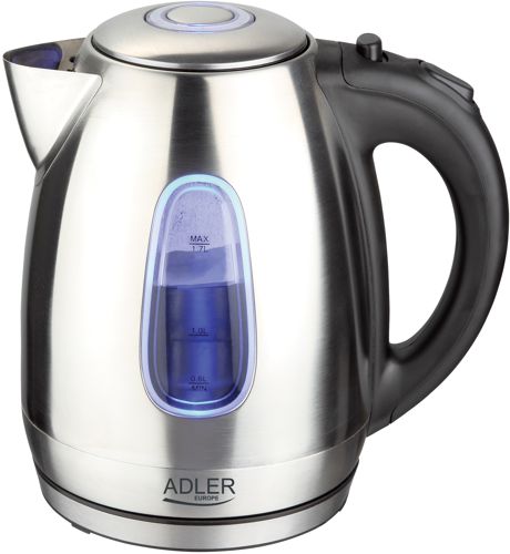 Adler - Kettle - AD 1223 - Standard - 2200 W - 1.7 L - Stainless steel - 360° rotational base - Stainless steel