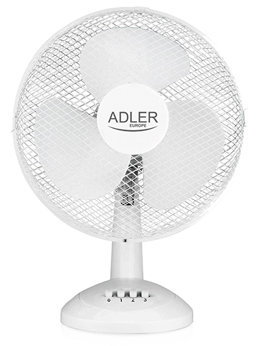Adler - AD 7304 - Desk Fan - White - Diameter 40 cm - Number of speeds 3 - Oscillation - 45 W