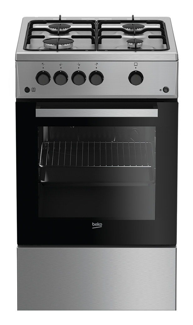 BEKO Gas Cooker FSG52020FX, Width 50cm, Inox