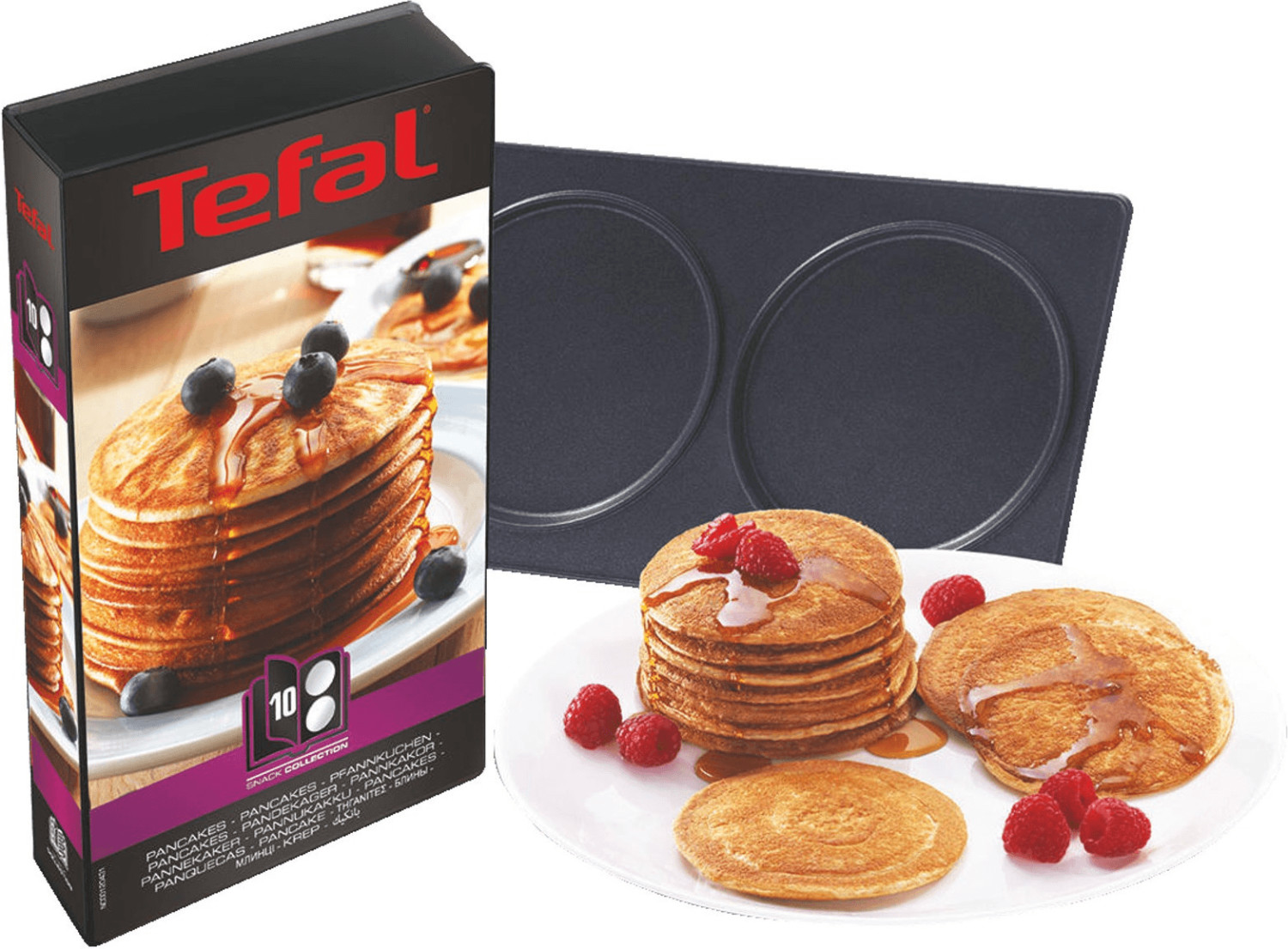 TEFAL XA801012 Pancakes plates for SW852 Sandwich maker - TEFAL - XA801012 - Black