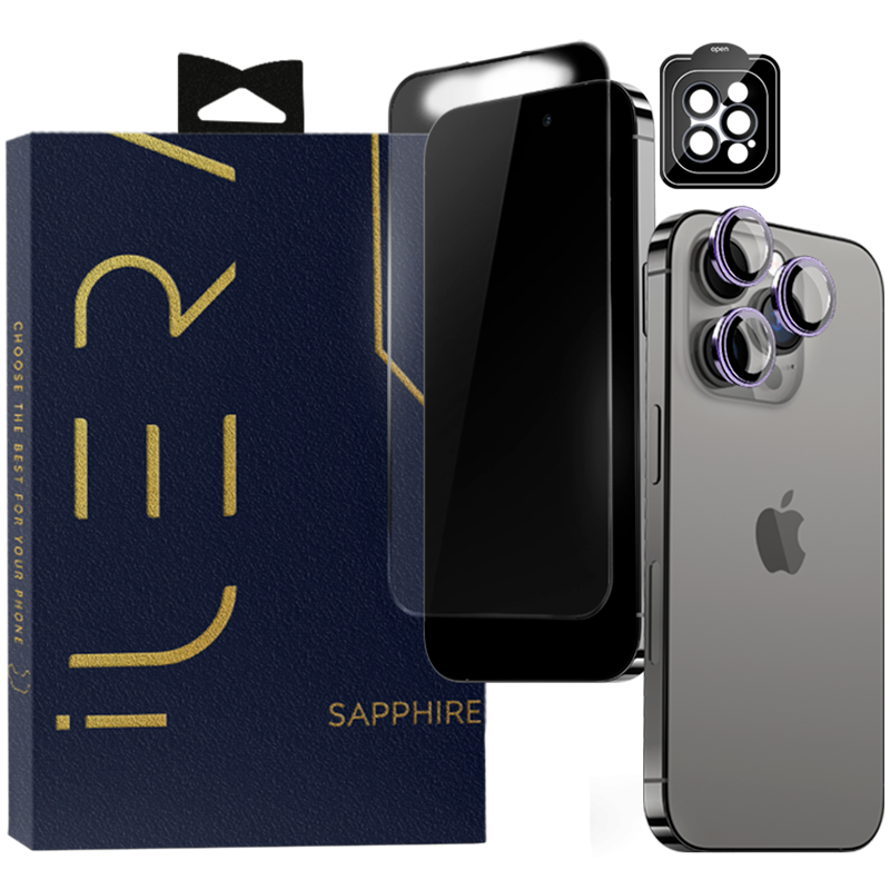 iLera Sapphire Ultra + Glass for iPhone 15 Pro Max