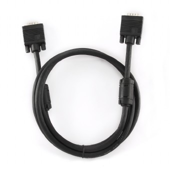 Cablexpert Premium VGA HD15M/HD15M dual-shielded w/2*ferrite core 15M cable Black - Cablexpert