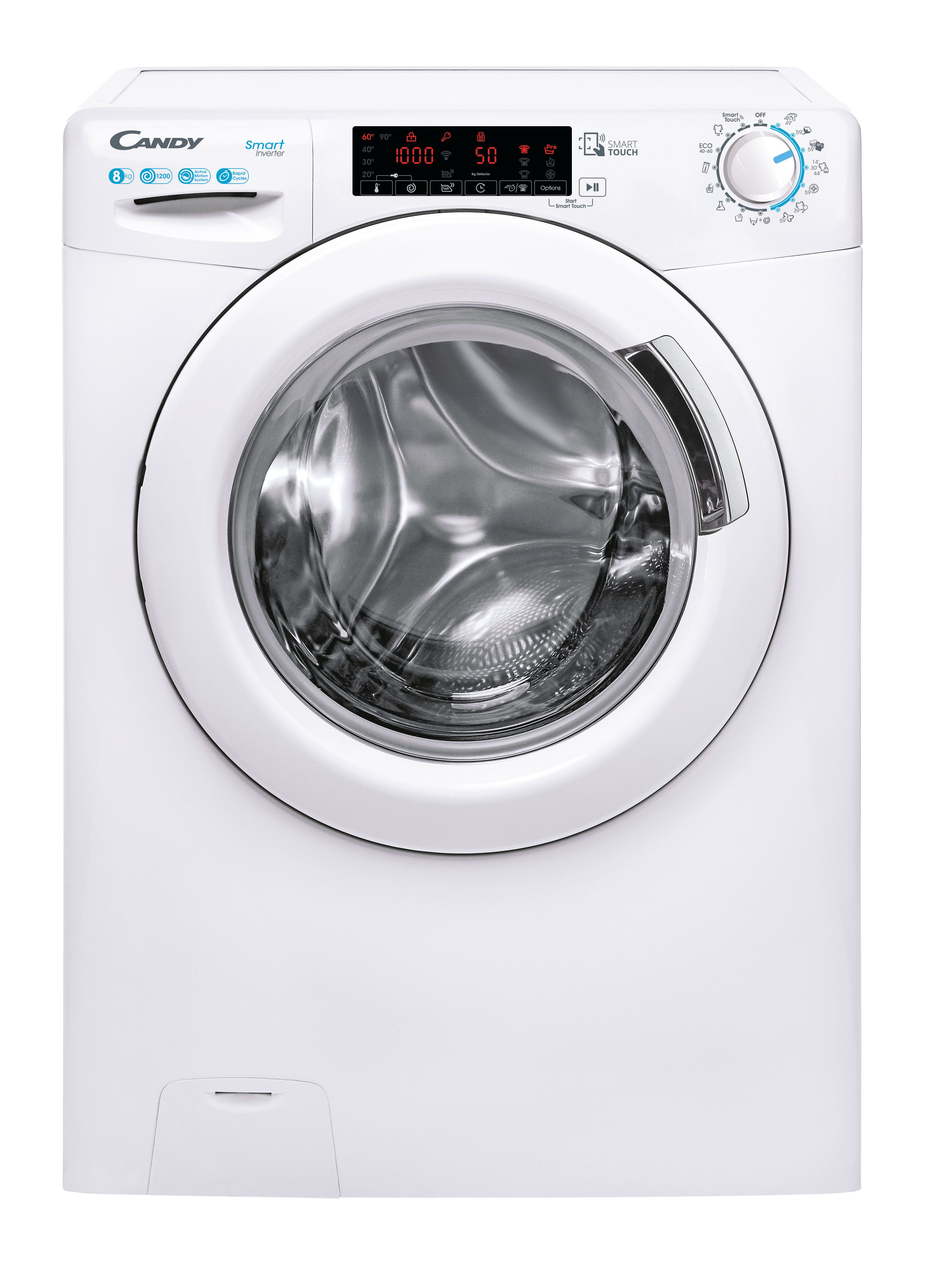 CANDY Washing machine CS 128TXME/1-S, Energy class A, 8 kg, 1200 rpm, Inverter