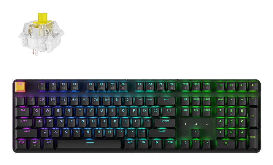 Keychron J5 - US Layout - Super Banana Tactile - Black Wireless Keyboard