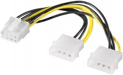 Goobay - Power cable/adapter for PC graphics cards, PCI-E to PCI Express 8-pin - 93241