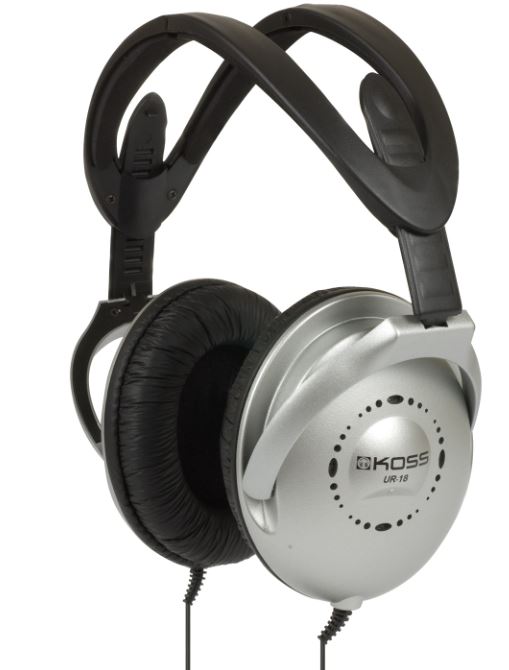 Koss - Headphones - UR18 - Wired - On-Ear - Silver - Noise canceling