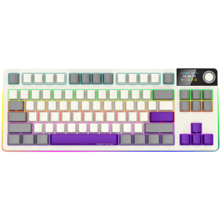 LORGAR KBP70TKLW, Wireless TKL Mechanical Gaming Keyboard Pro, Beige, EN layout