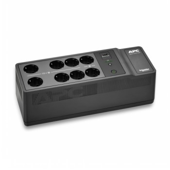 APC BACK-UPS, 500VA/300W FLOOR/WALL MOUNT, 230V, 8X CEE 7/3 SCHUKO OUTLETS, USB TYPE A PORT