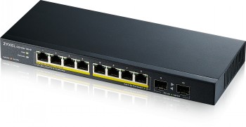 ZYXEL GS1100-10HPV2, UNMANAGED POE 8X GIGABIT, 2X FIBER UPLINK, 120 WATT POE