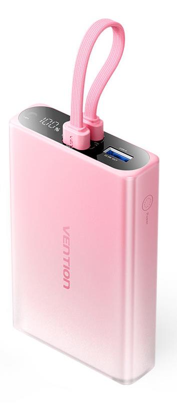 POWER BANK USB 10000MAH 22.5W/PINK FHZP0 VENTION