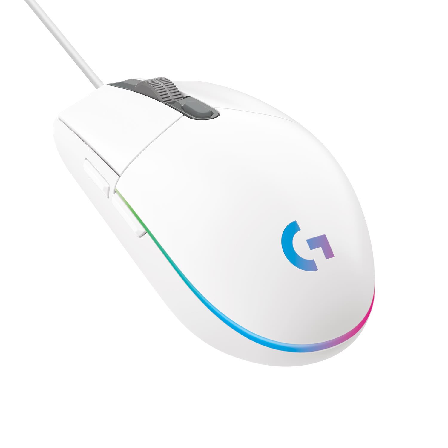 MOUSE USB OPTICAL G203/WHITE 910-005797 LOGITECH