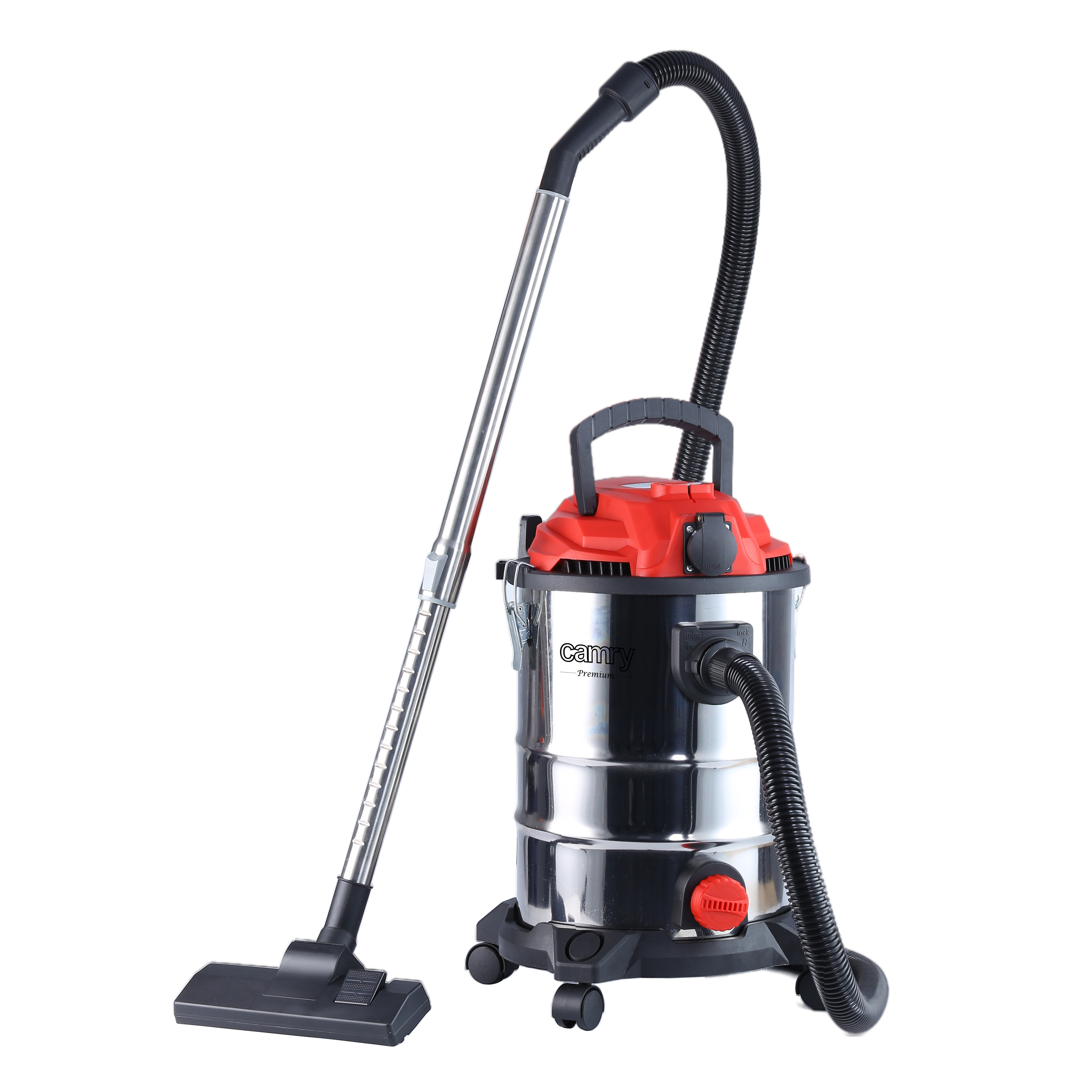 Camry - Professional industrial Vacuum cleaner - CR 7045 - Bagged - Wet suction - Power 3400 W - Dust capacity 25 L - Red/Silver