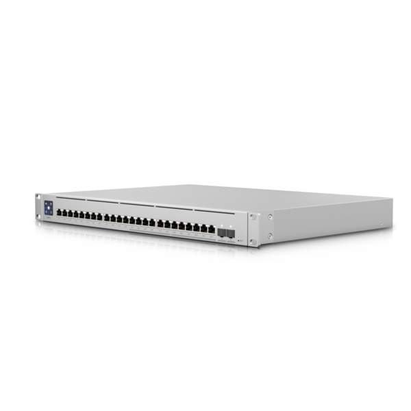 Ubiquiti - Switch Enterprise 24 PoE - USW-Enterprise-24-PoE - Managed L3 - Rackmountable - Gigabit Ethernet (copper) ports quantity 12x10/100/1000 Mbps + 12x100/1000/2500 Mbps - SFP ports quantity 0 - SFP+ ports quantity 2 - PoE+ ports quantity 24 - Power