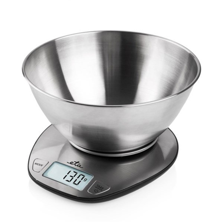 ETA - Kitchen scale - ETA677890000 Dori - Maximum weight (capacity) 5 kg - Graduation 1 g - Display type LCD - Stainless steel