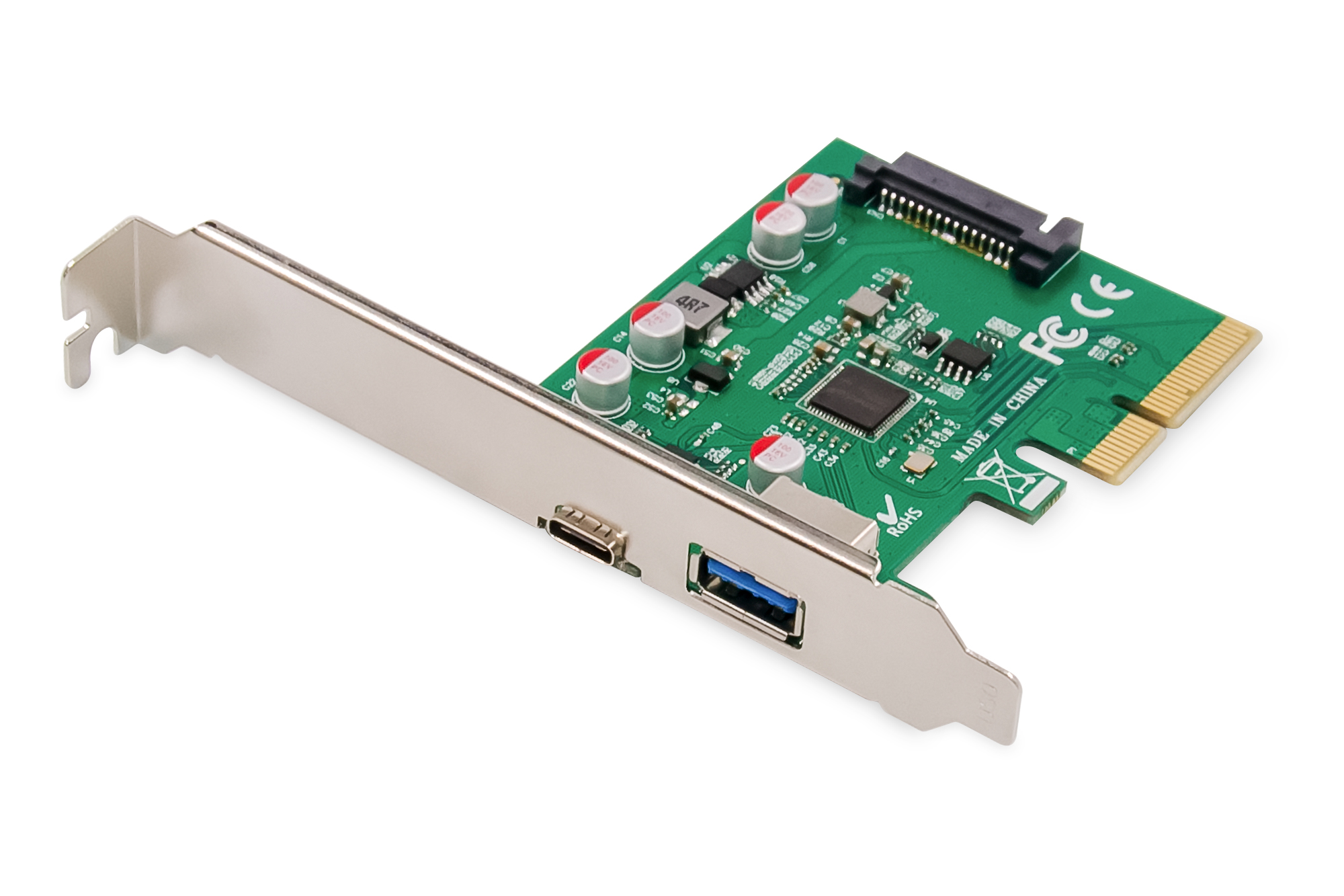 Digitus - PCIe card, USB-C 3.1 Gen 2, 10Gpbs, USB-A 3.1 - DS-30225