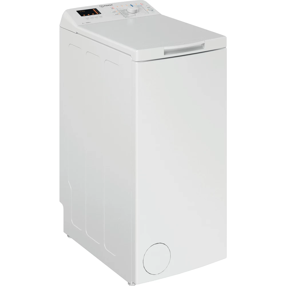 INDESIT - Washing machine - BTW S60400 EU/N - Energy efficiency class C - Top loading - Washing capacity 6 kg - 951 RPM - Depth 60 cm - Width 40 cm - White