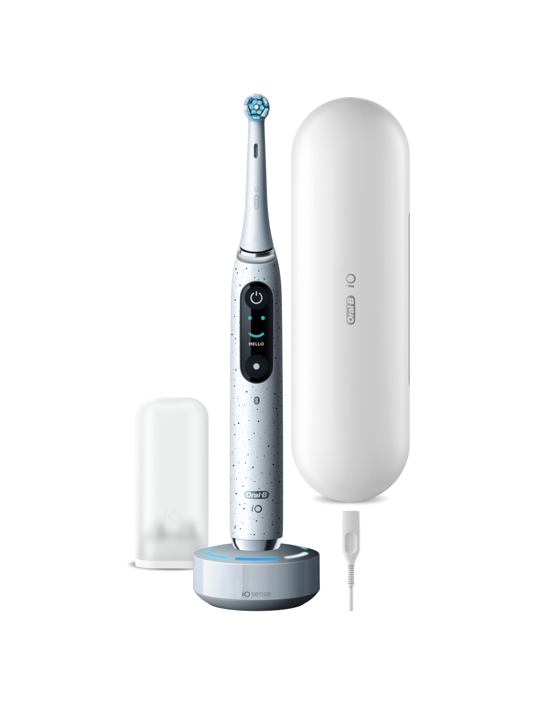 Oral-B - Electric Toothbrush - iO10 Series - Rechargeable - For adults - Number of brush heads included 1 - Number of teeth brushing modes 7 - Stardust White