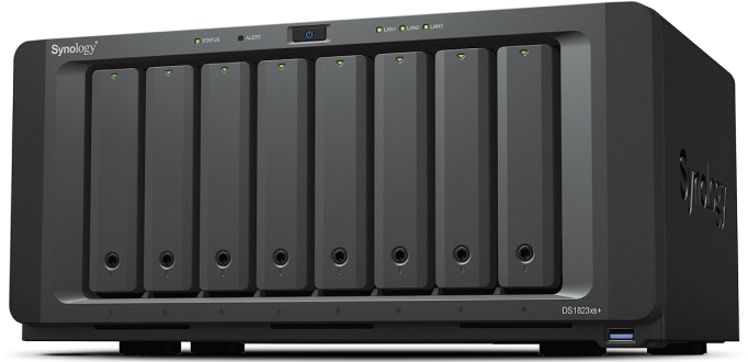 Synology - 8-Bay - DS1823xs+ - Up to 8 HDD/SSD Hot-Swap - AMD Ryzen - V1780B - Processor frequency 3.35 GHz - 8 GB - DDR4