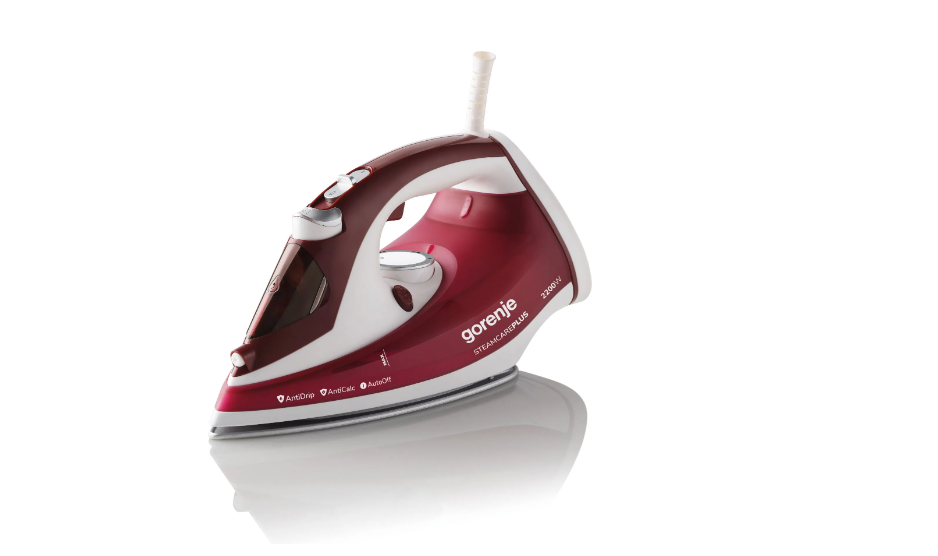Gorenje - Steam Iron - SIH2200RBC - Steam Iron - 2200 W - Water tank capacity 280 ml - Continuous steam 30 g/min - Red/White