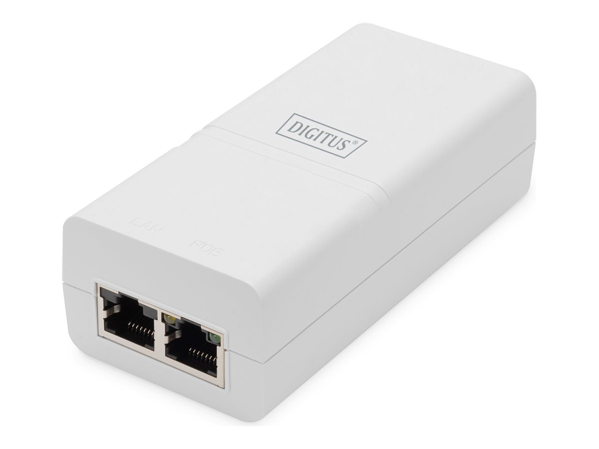 Digitus - Gigabit Ethernet PoE+ Injector - DN-95132 - 10/100/1000 Mbit/s - Ethernet LAN (RJ-45) ports 1xRJ-45 10/100/1000 Mbps Gigabit