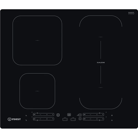 INDESIT - Hob - IB 65B60 NE - Induction - Number of burners/cooking zones 4 - Touch - Timer - Black