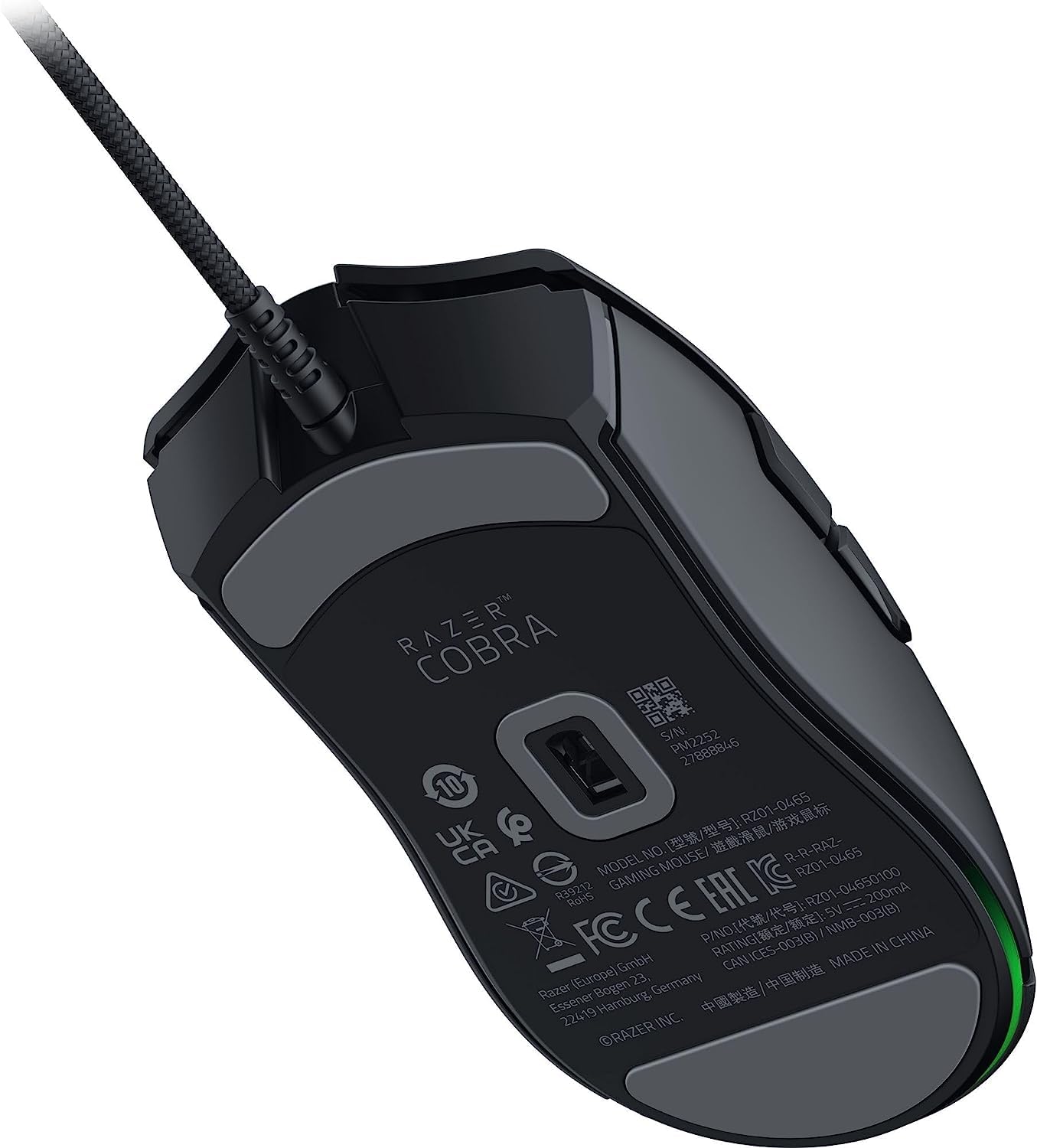 Razer - Gaming Mouse - Cobra - Gaming Mouse - Wired - Optical - Black - Yes