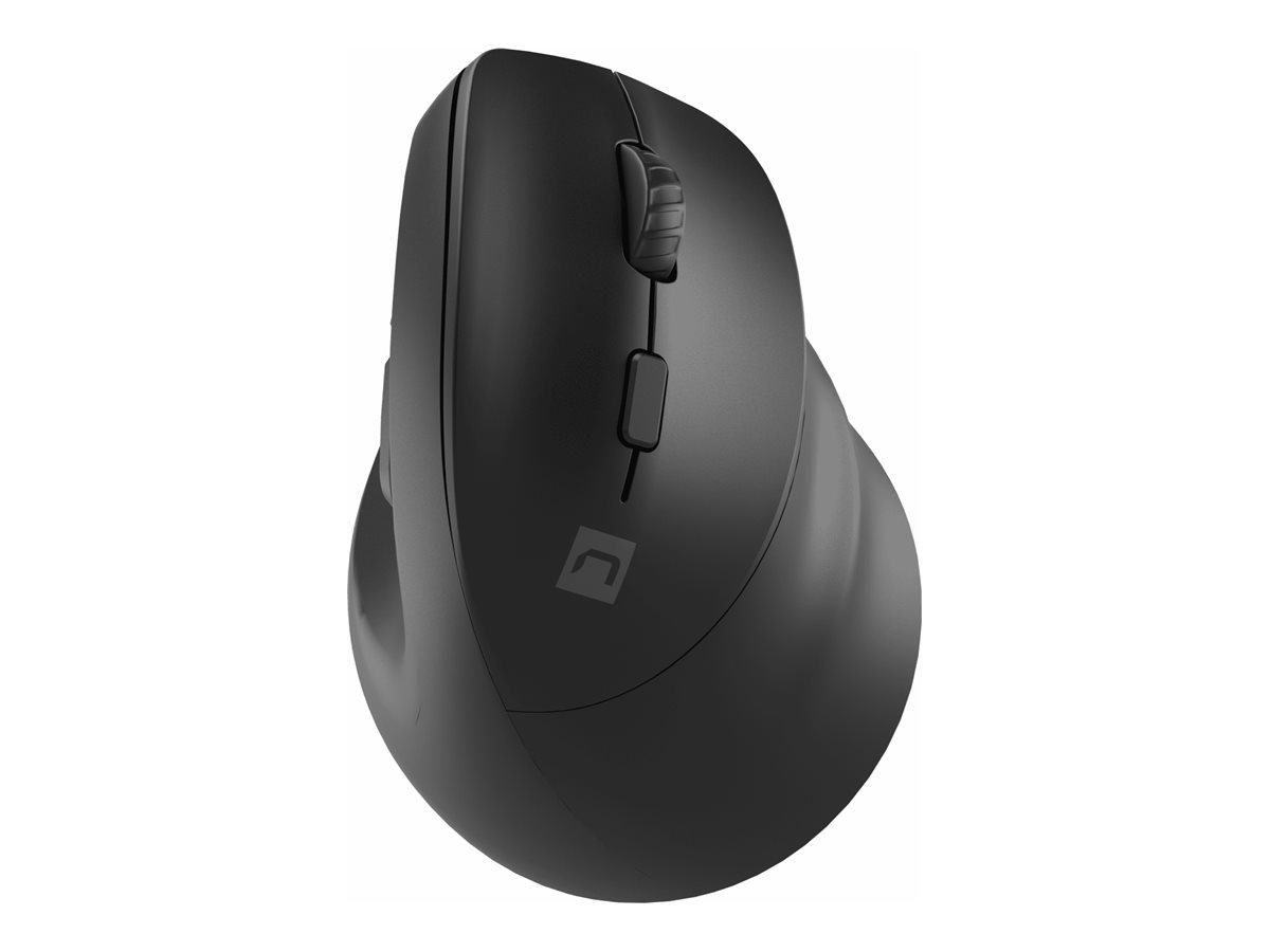 Natec - Vertical Mouse - Crake 2 - Wireless - Vertical Mouse - Bluetooth, 2.4GHz - Black