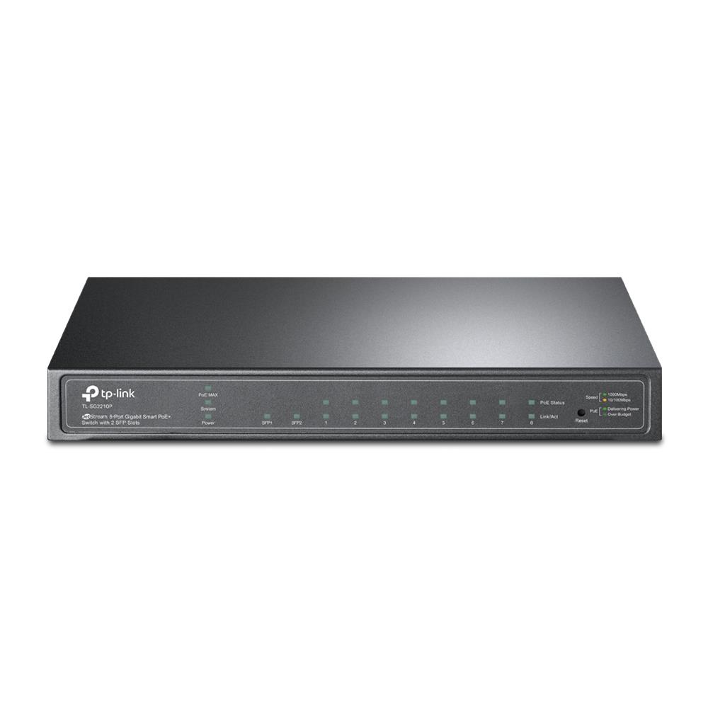 Switch|TP-LINK|Omada|TL-SG2210P|Type L2|Desktop/pedestal|8x10Base-T / 100Base-TX / 1000Base-T|2xSFP|PoE ports 8|TL-SG2210