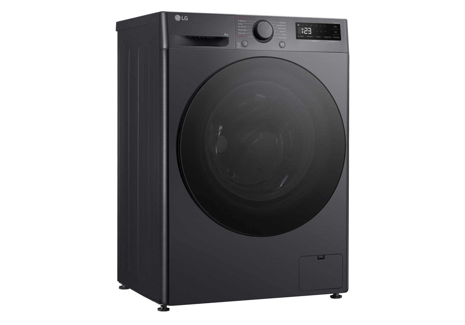 LG - Washing Machine - F2WR508S2M - Energy efficiency class A - Front loading - Washing capacity 8 kg - 1200 RPM - Depth 48 cm - Width 60 cm - LED - Middle Black