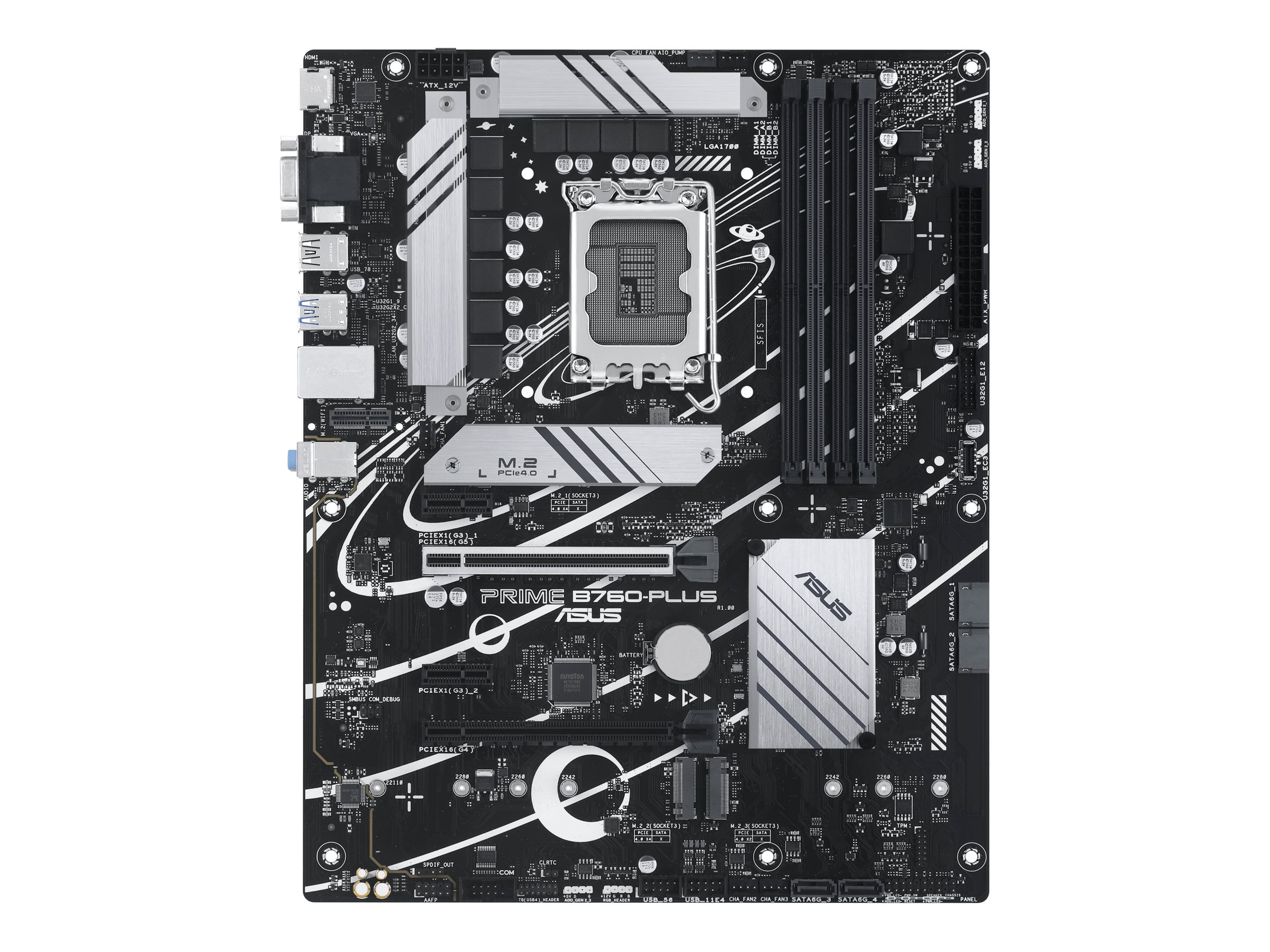 Asus - PRIME B760 PLUS - Processor family Intel - Processor socket LGA1700 - DDR5 - Number of SATA connectors 4