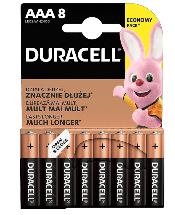 Duracell - Basic MN2400 BL8 - AAA - Alkaline