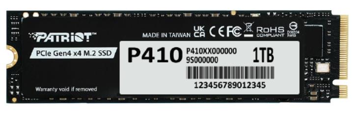 SSD|PATRIOT|320xTBW rating|NVMe Yes|PCI Express|M.2|1000 GB|P410P1TBM28H