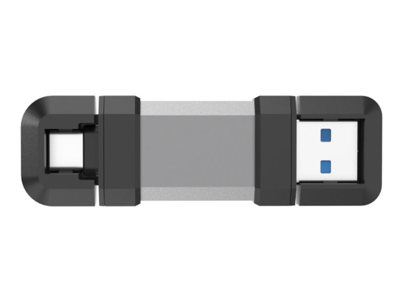 Silicon Power Dual USB Drive - Mobile C51 - 128 GB - USB Type-A and USB Type-C - Silver