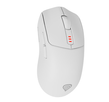 Genesis Zircon 500 - Gaming Mouse - Wireless/Wired - 2.4 GHz, Bluetooth, USB - White