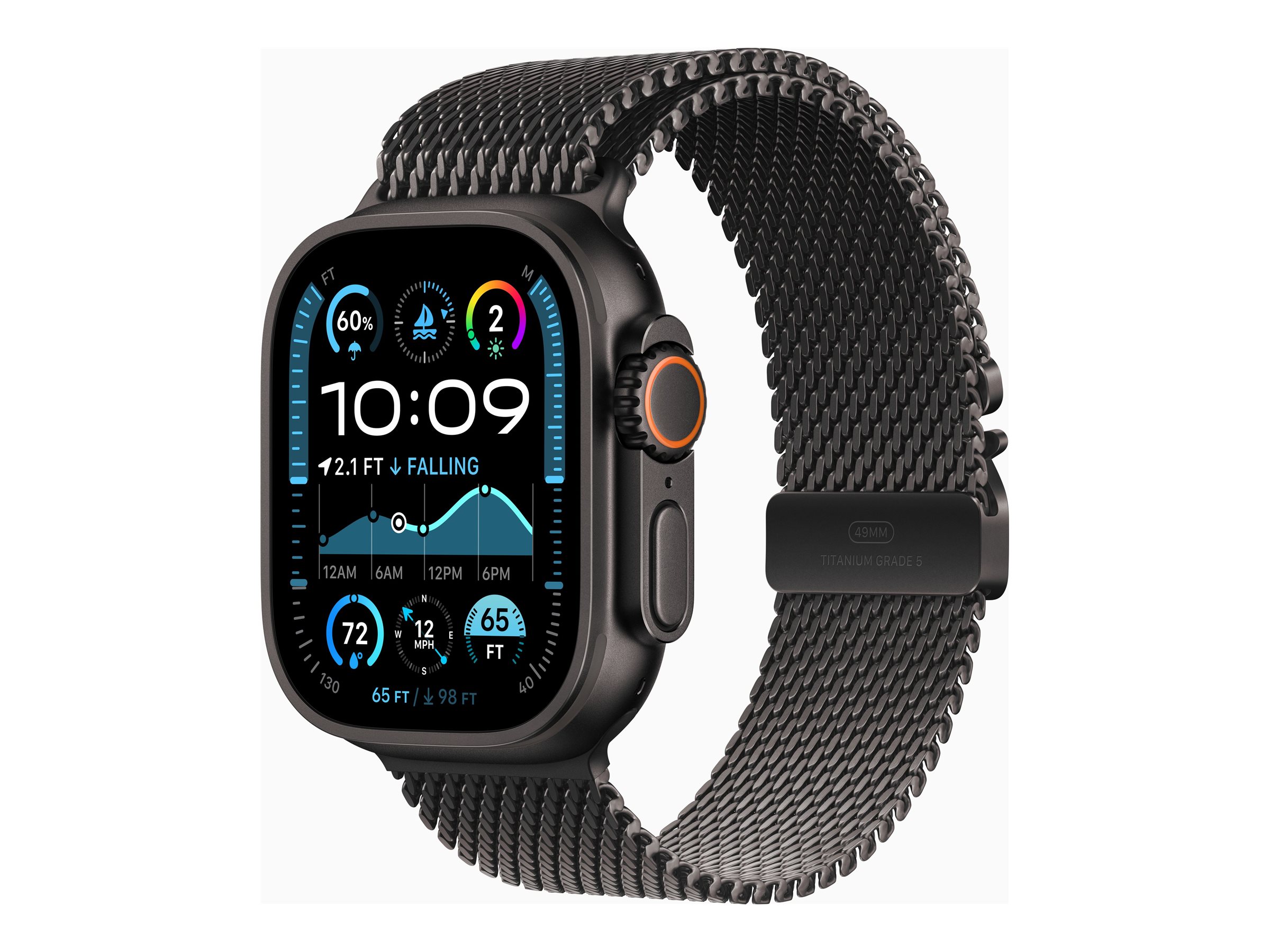 Apple Watch Ultra 2 - Smart watch - GPS (satellite) - Always-On Retina - Waterproof - Black