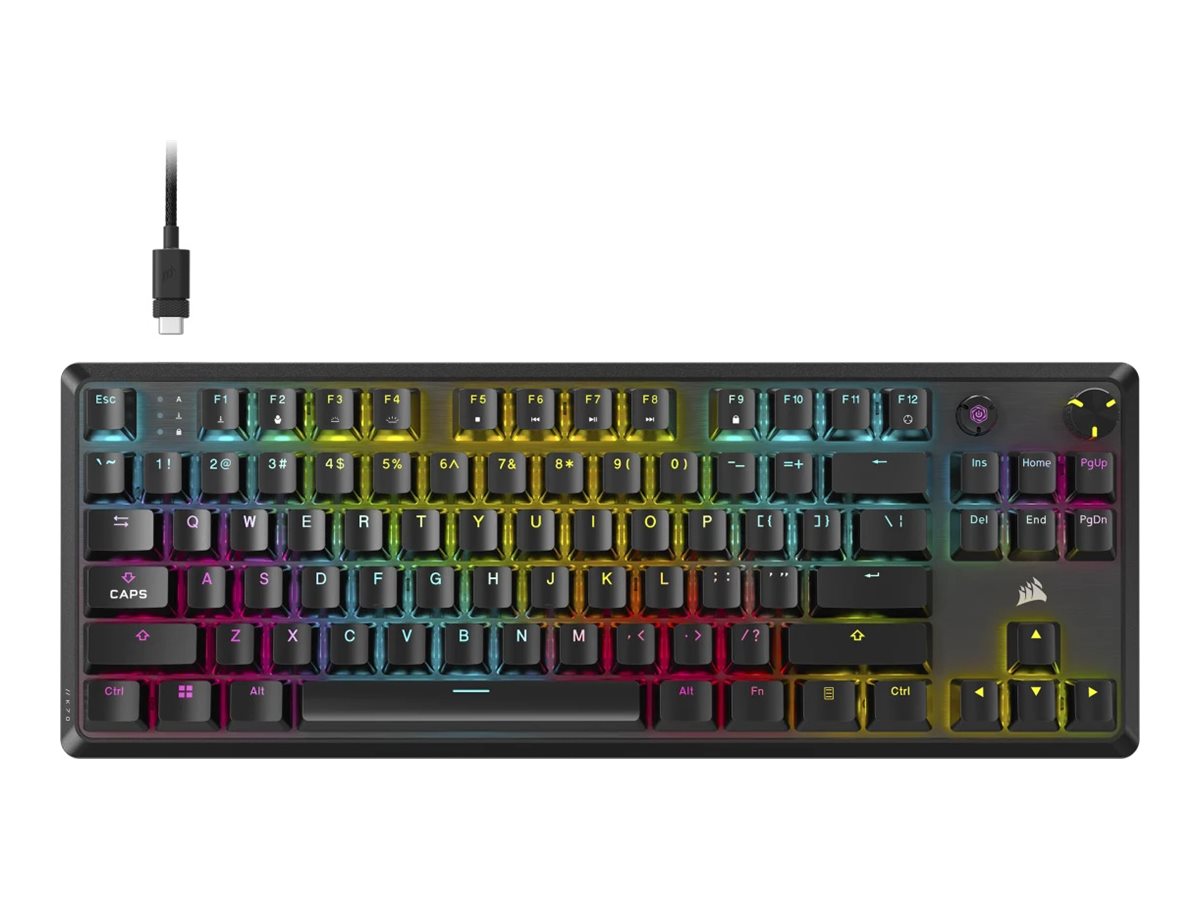 Corsair K70 CORE TKL - Tenkeyless Mechanical Gaming Keyboard - Wired - NA - MLX RED - Black