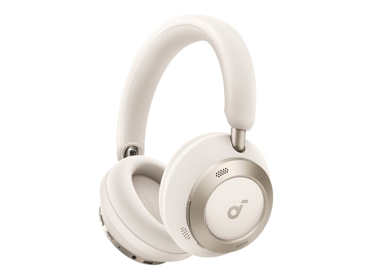 Anker Soundcore - Foldable Headphones - Space One Pro - Bluetooth - Over-ear - Microphone - Cream White - Wireless