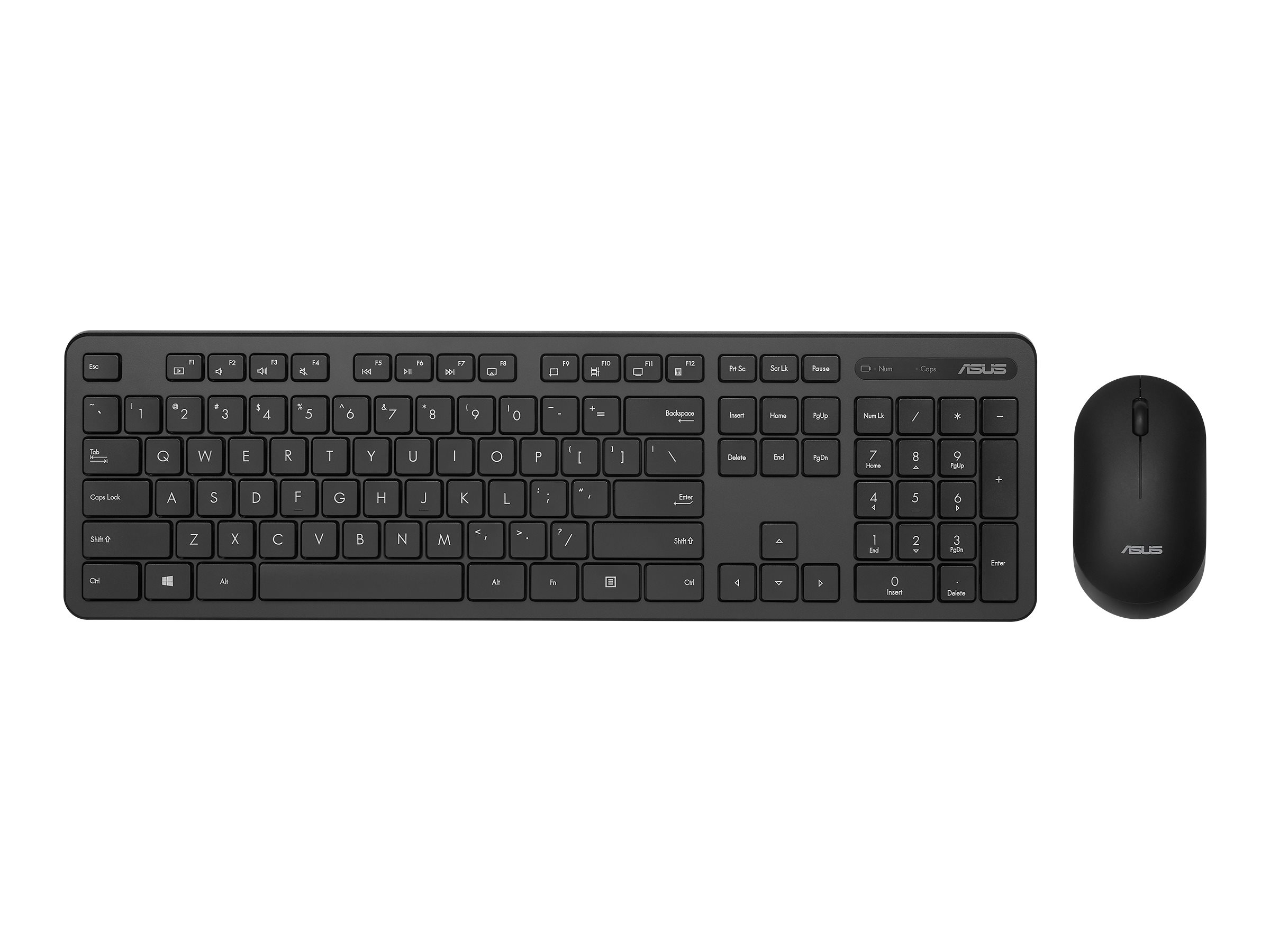 Asus CW100 - Keyboard and Mouse Set - Wireless - US-ENG - Black