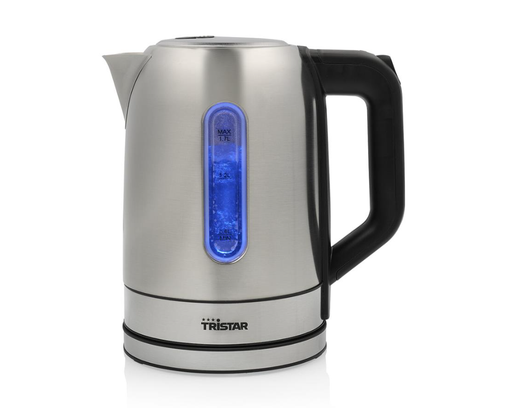 Tristar - Kettle - WK-1344 - Electric - 2200 W - 1.7 L - Stainless steel - 360° rotational base - Silver
