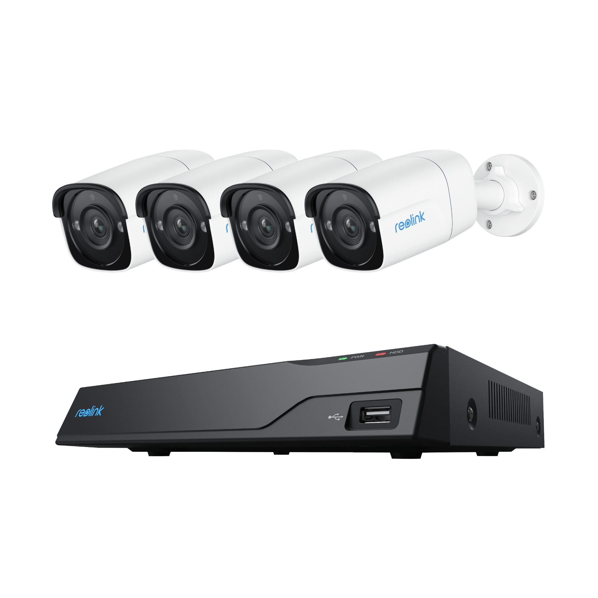 Reolink - Super HD Security Camera System - NVS8-5MB4 - Bullet - 5/4 MP - f=4.0mm fixed; F=2.0 - Power over Ethernet (PoE) - IP67 - H.265 - Micro SD, Max. 256GB