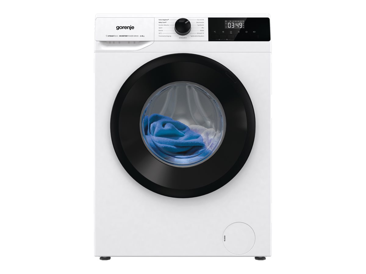 Gorenje Washing Machine - WNHPI94A1PS - Energy efficiency class A - Front loading - Washing capacity 9 kg - 1400 RPM - Depth 54 cm - Width 60 cm - Display - LED - Steam function - White