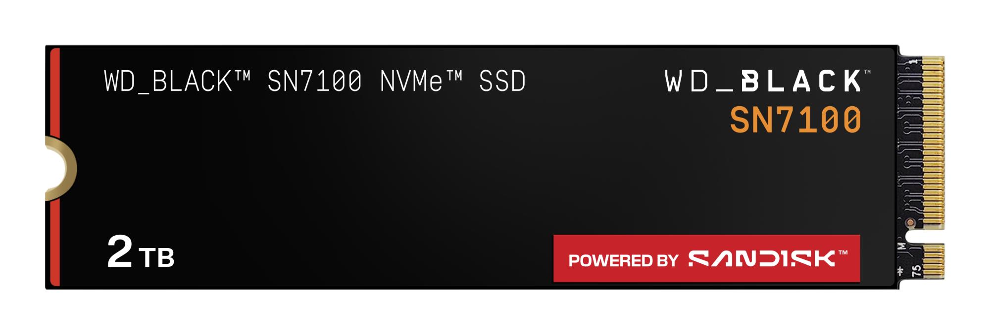 SSD|SANDISK|Read speed 7250 MB/s|Write speed 6900 MB/s|NVMe Yes|PCI Express 4.0|M.2|2000 GB|POWERED BY SANDISK|Black SN7100|WDS200T4X0E
