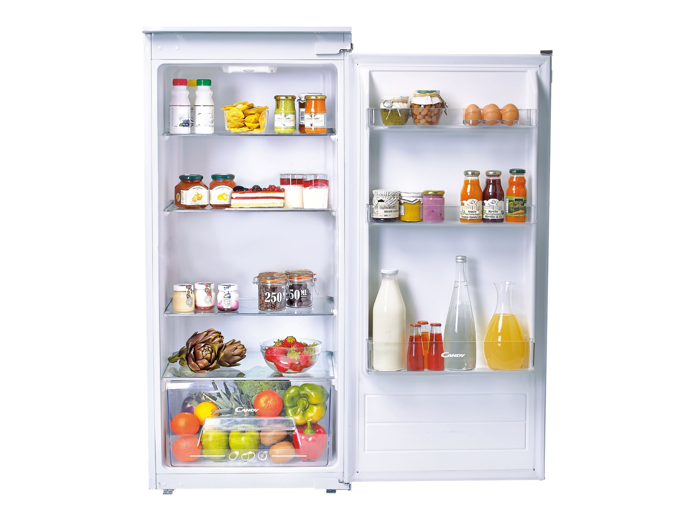 Candy - Refrigerator - CIL 220 EE/N - Energy efficiency class E - Built-in - Larder - Height 122.1 cm - Fridge net capacity 197 L - 39 dB - White