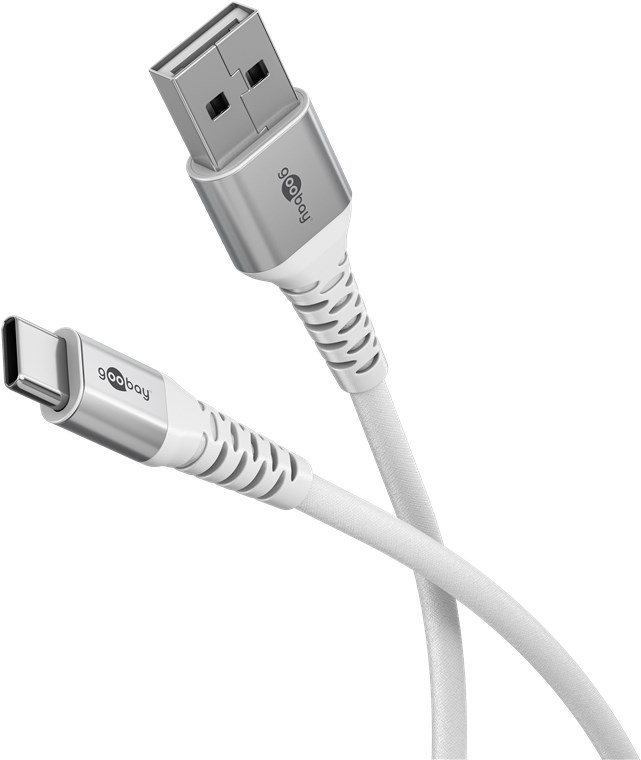 Goobay - USB-C to USB-A Supersoft Textile Cable with Metal Plugs - 74531