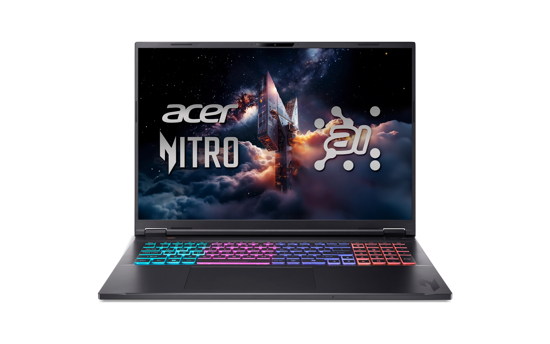 Acer - Nitro 18 AI AN18-61-R40J - Obsidian Black - 18 " - IPS - WQXGA - 2560 x 1600 pixels - AMD Ryzen AI 7 - 350 - 16 GB - DDR5 - Solid-state drive capacity 1000 GB - NVIDIA GeForce RTX 5070 - GDDR7 - 8 GB - Windows 11 Home - 802.11ax - Bluetooth version