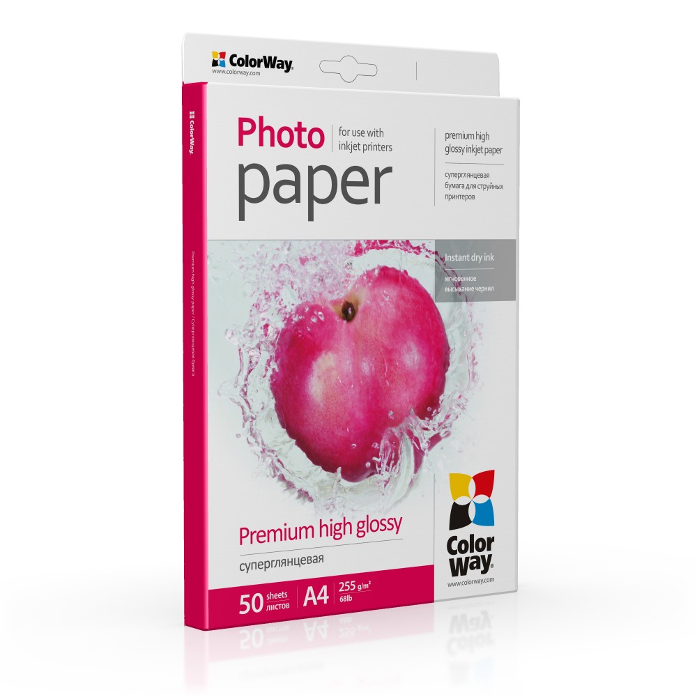 ColorWay Photo Paper, 50 sheets - Premium High Glossy - 255 g/m² - A4
