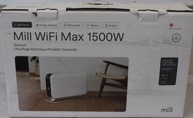 SALE OUT. Mill Portable Heater - CO1500MAXWIFI3 - Convection Heater - 1500 W - Suitable for rooms up to 14-18 m² - White - DEMO - IPX4